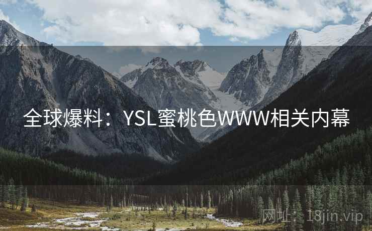 全球爆料：YSL蜜桃色WWW相关内幕
