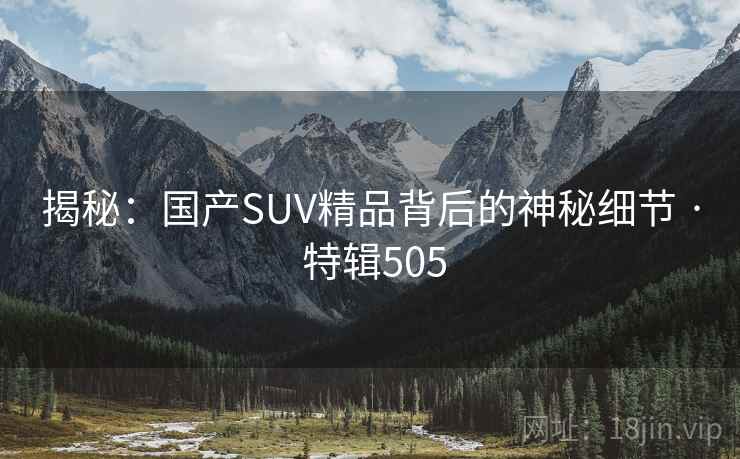 揭秘：国产SUV精品背后的神秘细节 · 特辑505